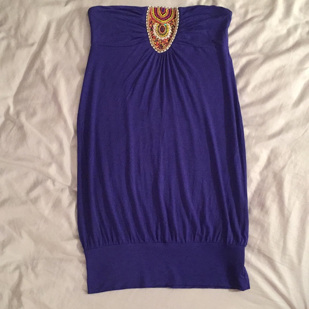 Forever 21 Strapless Beaded Dress